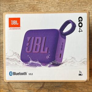 JBL GO4 Bluetooth Speaker - Vibrant Purple New in Box